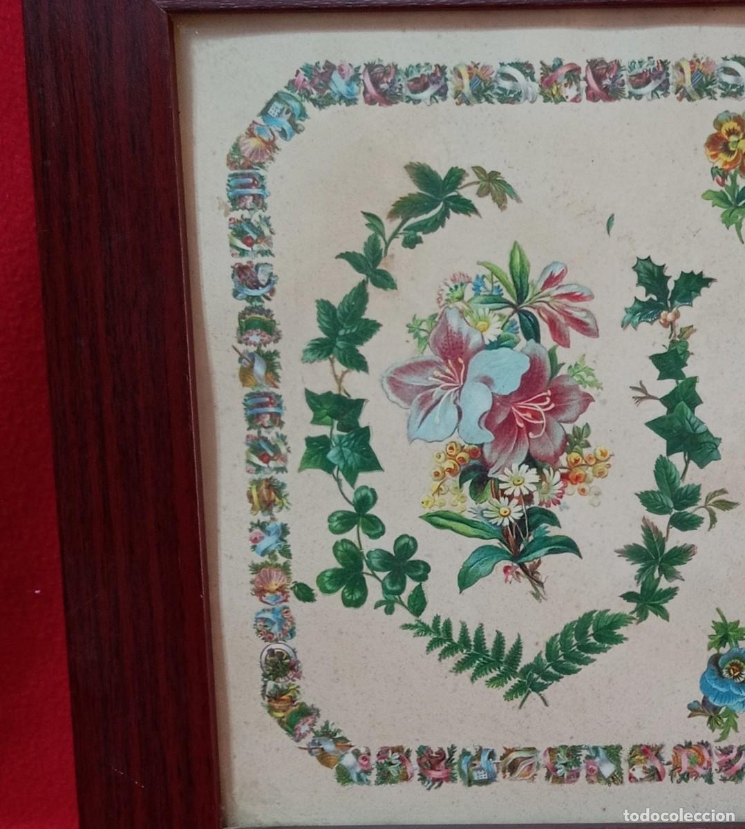 Otros objetos de arte: CUADRO COMPOSICI&Oacute;N FLORAL - 39 X 31 CMS ENMARCADO - Foto 3
