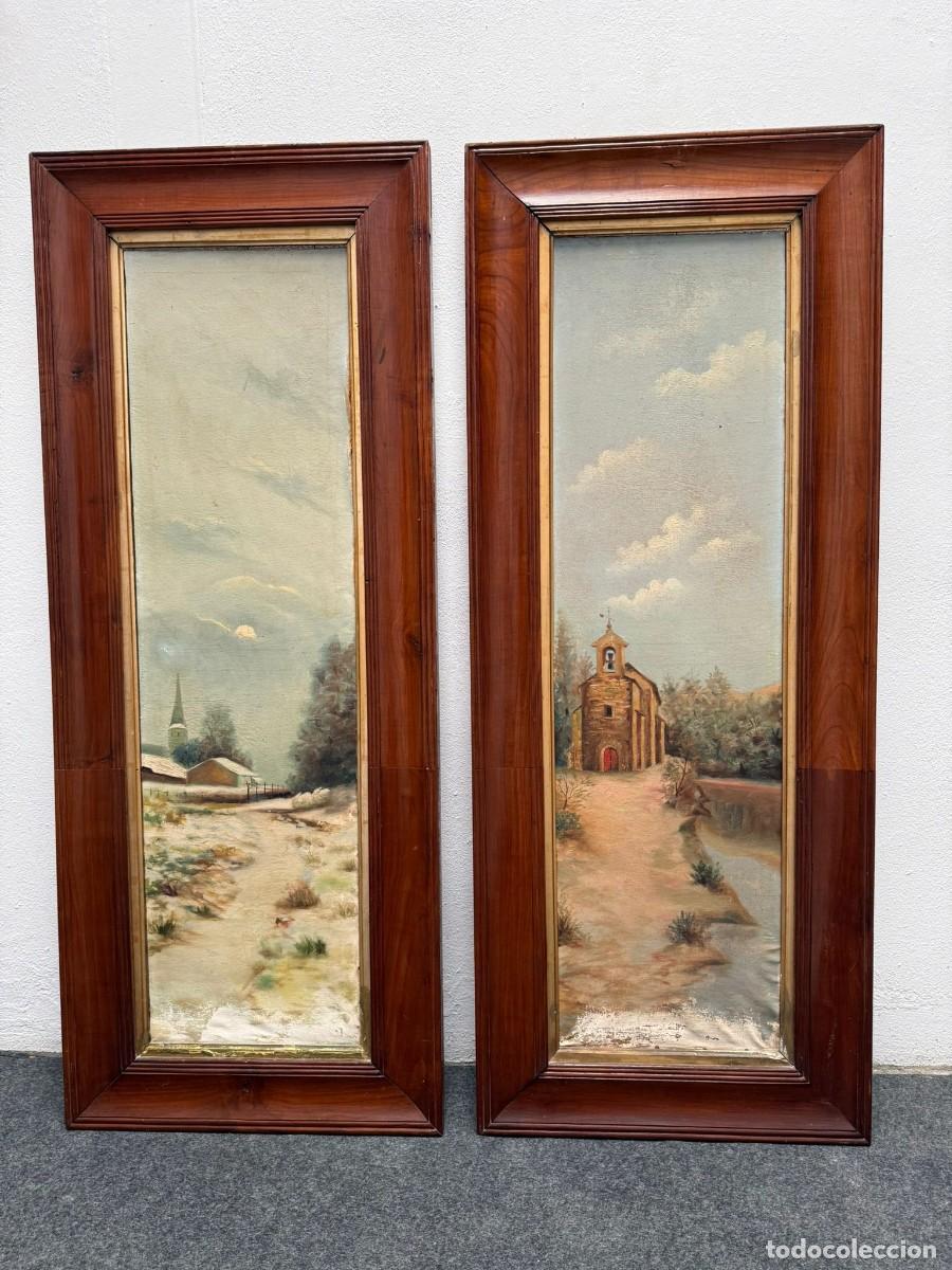 Otros objetos de arte: Pareja de lienzos con paisajes. - Foto 1