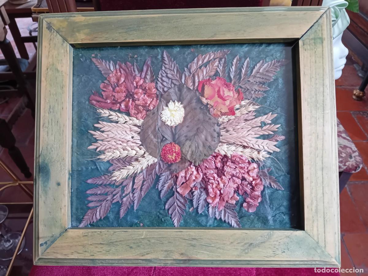 Otros objetos de arte: Cuadro de hojas flores trigo y cebada - Foto 1