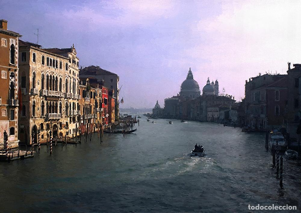 Otros objetos de arte: DAWN OVER VENICE - IMPRESION EN LIENZO DE ALGOD&Oacute;N ( 73 X 54 cm ) - Foto 1