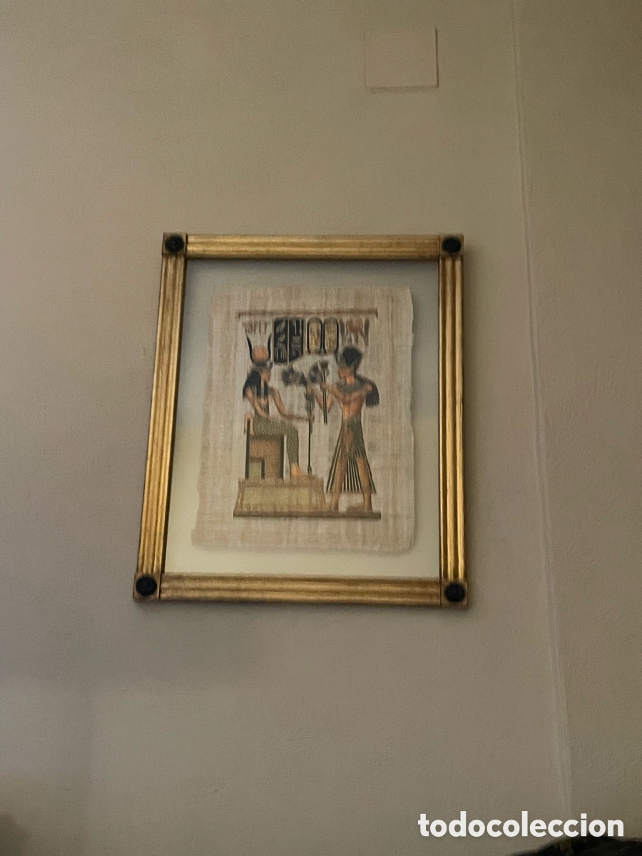Otros objetos de arte: Papiro egipcio enmarcado - Foto 4