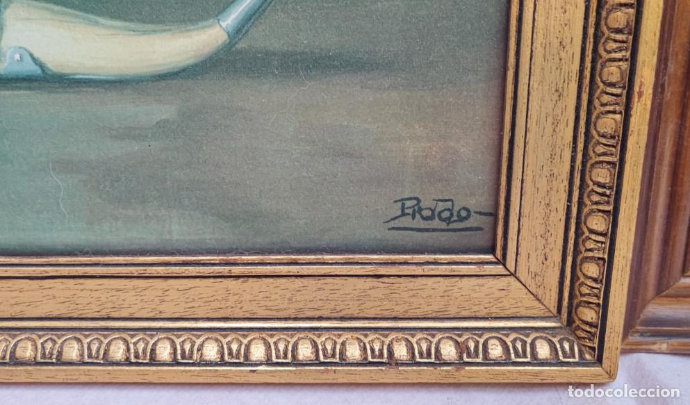 Otros objetos de arte: 2 CUADROS CRAQUELADOS PARA RESTAURAR - Foto 3