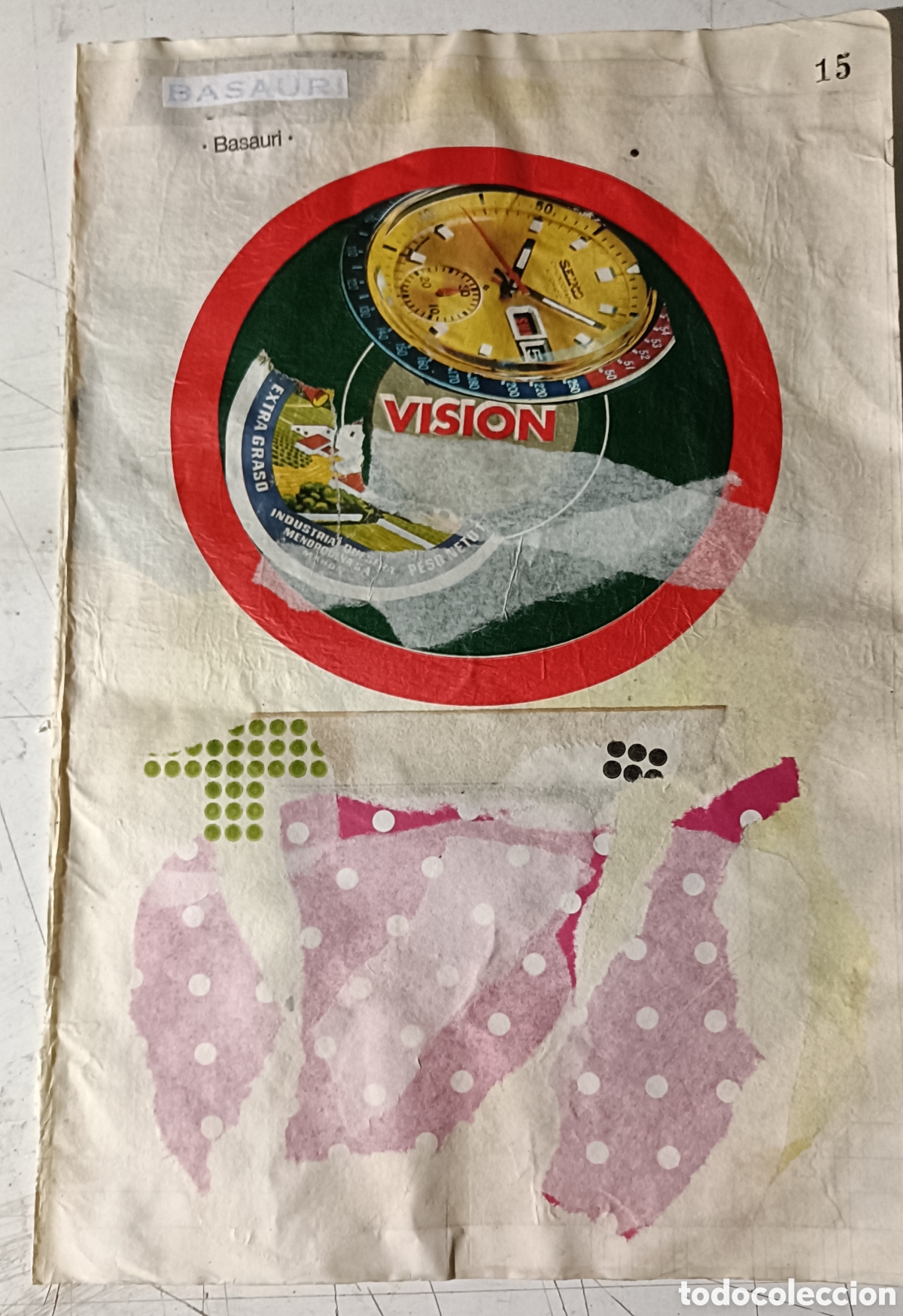 Otros objetos de arte: Collage sobre papel. Original - Foto 1