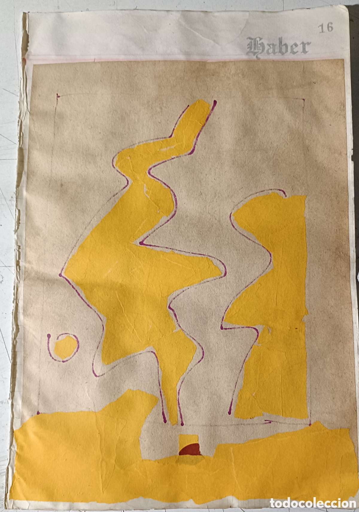 Otros objetos de arte: Collage sobre papel. Original - Foto 1