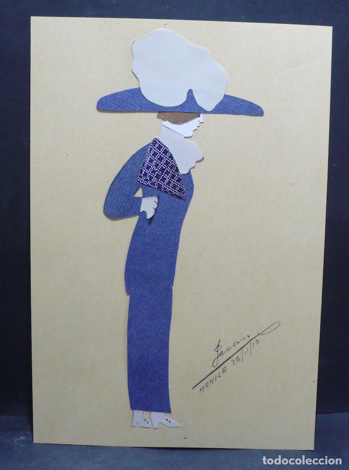 Otros objetos de arte: MUJER DE EPOCA COLLAGE - Foto 1