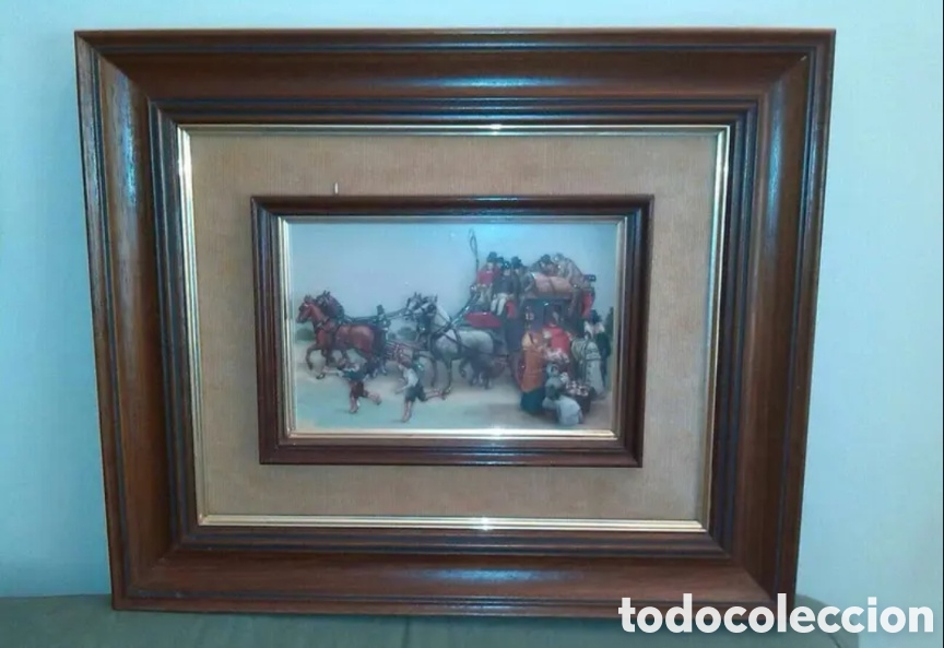 Otros objetos de arte: Cuadro de carruaje con efecto relieve - Foto 1