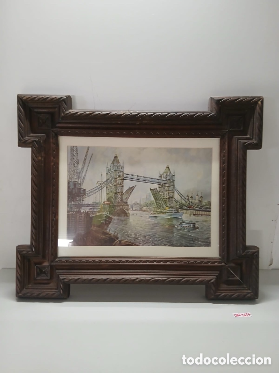 Otros objetos de arte: Cuadro l&aacute;mina Londres con Marco madera - Foto 1