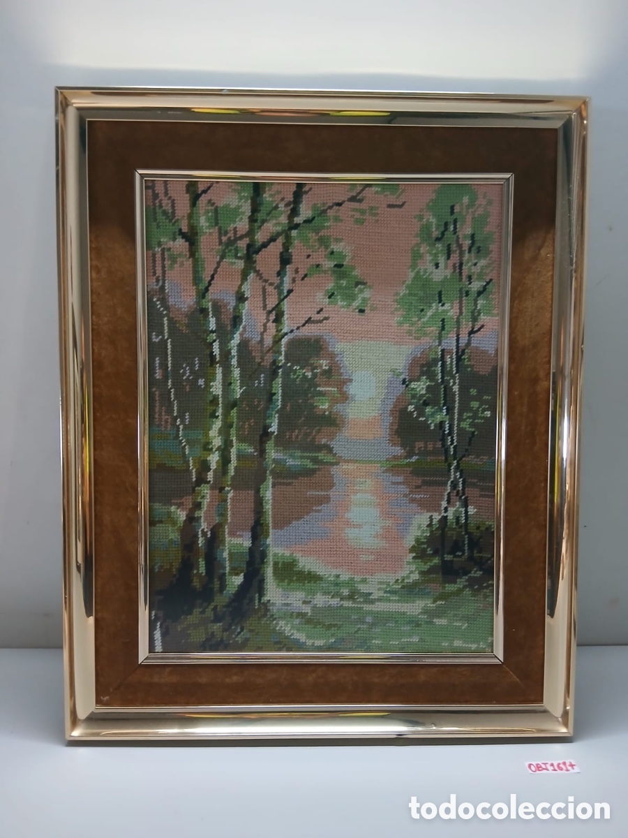 Otros objetos de arte: Cuadro punto de cruz, paisaje - Foto 1