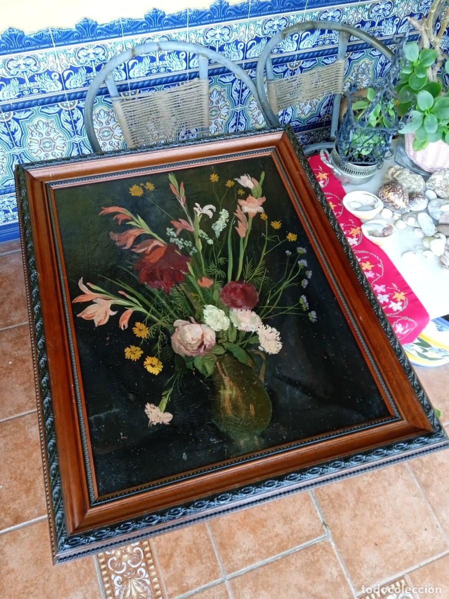 Otros objetos de arte: Cuadro marco antiguo con pintura - Foto 1