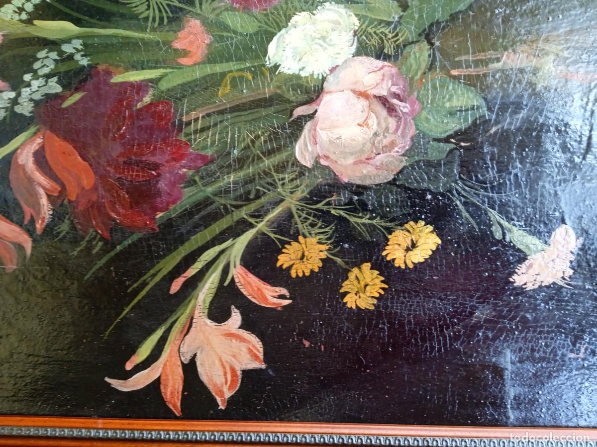 Otros objetos de arte: Cuadro marco antiguo con pintura - Foto 2