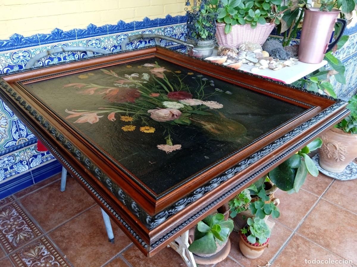 Otros objetos de arte: Cuadro marco antiguo con pintura - Foto 4