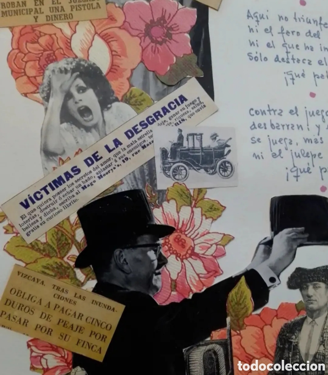 Otros objetos de arte: LLOPIS. QUE PAIS. POEMA COLLAGE - Foto 2