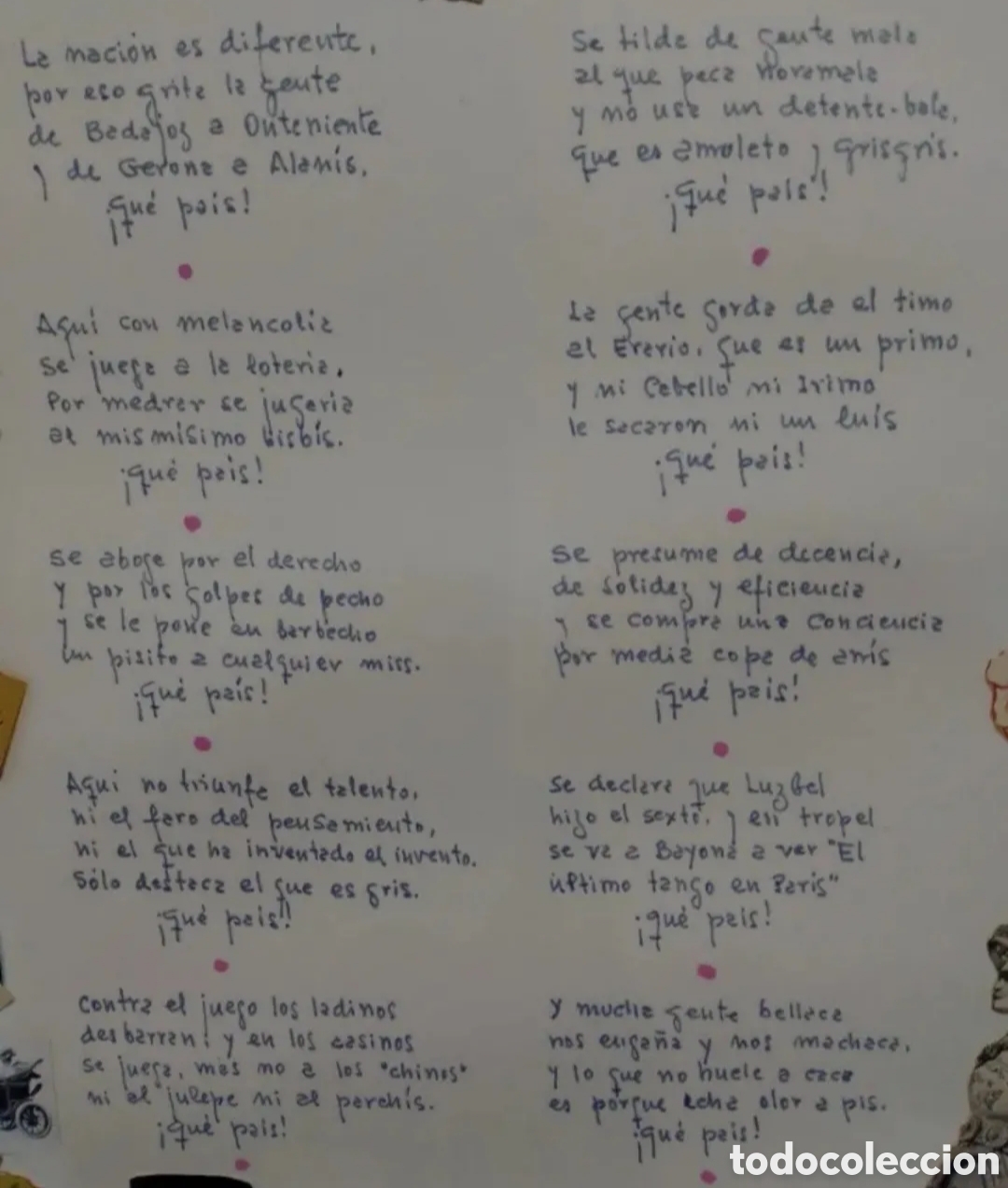 Otros objetos de arte: LLOPIS. QUE PAIS. POEMA COLLAGE - Foto 3