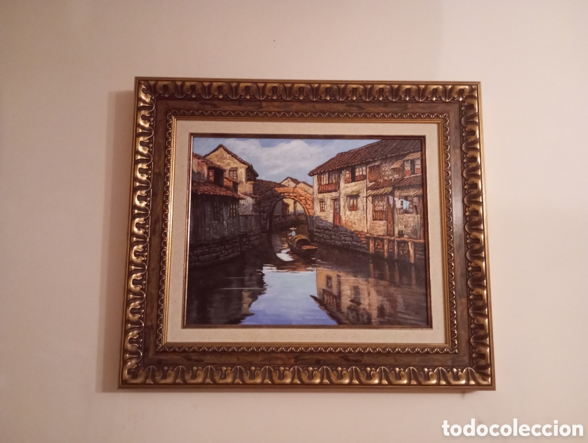 Otros objetos de arte: Cuadro antiguo de Venecia - Foto 2