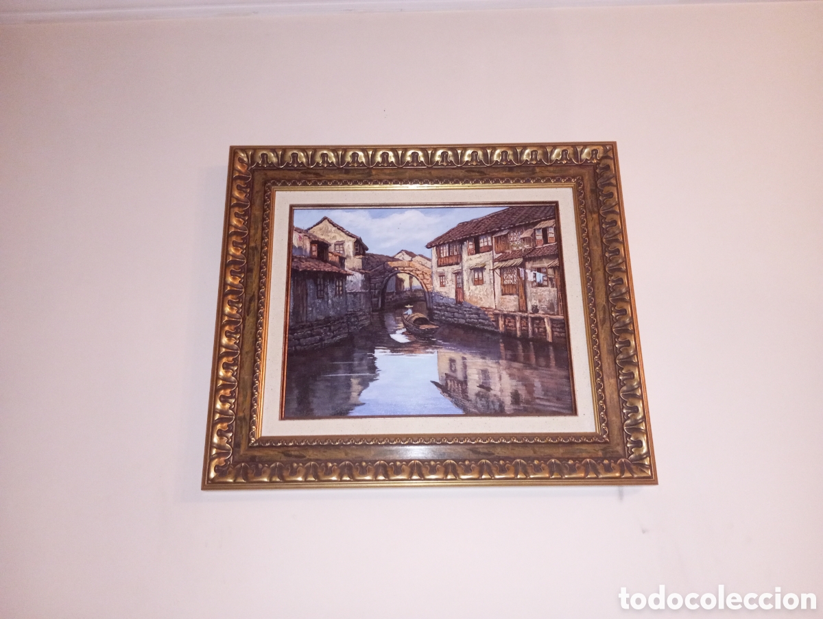 Otros objetos de arte: Cuadro antiguo de Venecia - Foto 1