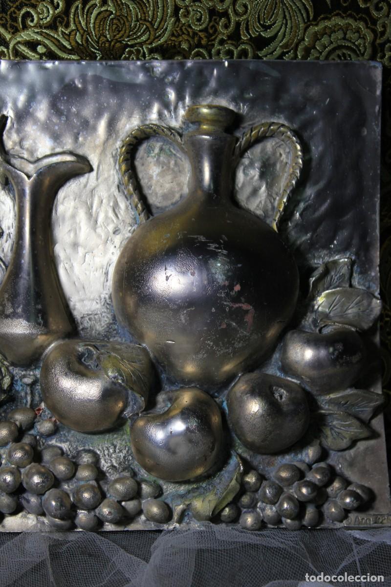 Otros objetos de arte: Antiguo Relieve Bodeg&oacute;n Frutas, Bodeg&oacute;n, Relieve de Plata, Bodeg&oacute;n de Frutas de Plata - Foto 5