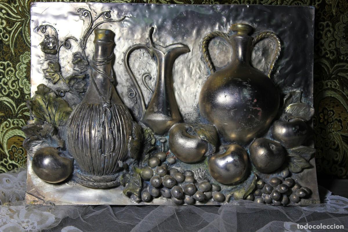 Otros objetos de arte: Antiguo Relieve Bodeg&oacute;n Frutas, Bodeg&oacute;n, Relieve de Plata, Bodeg&oacute;n de Frutas de Plata - Foto 6