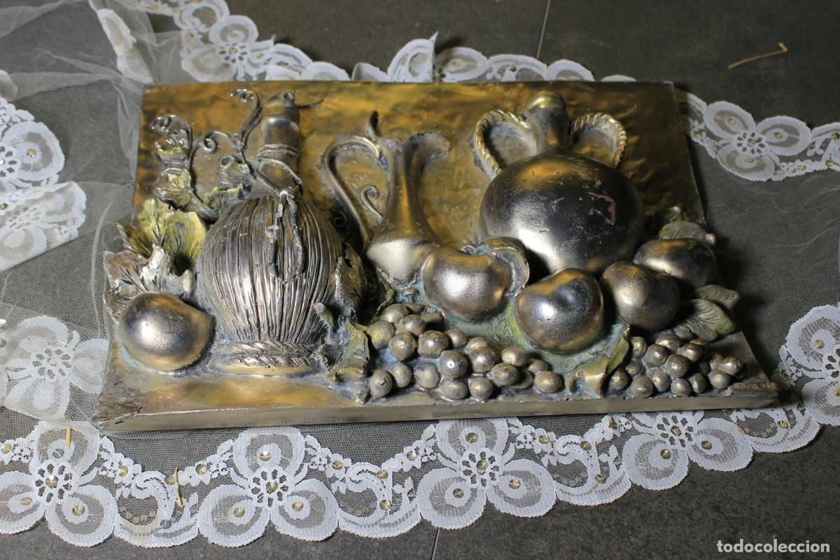 Otros objetos de arte: Antiguo Relieve Bodeg&oacute;n Frutas, Bodeg&oacute;n, Relieve de Plata, Bodeg&oacute;n de Frutas de Plata - Foto 7