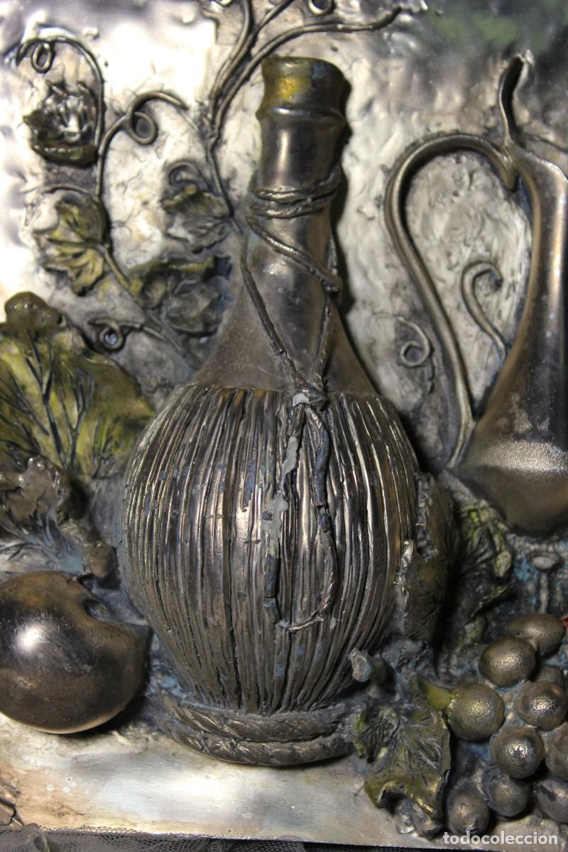 Otros objetos de arte: Antiguo Relieve Bodeg&oacute;n Frutas, Bodeg&oacute;n, Relieve de Plata, Bodeg&oacute;n de Frutas de Plata - Foto 9