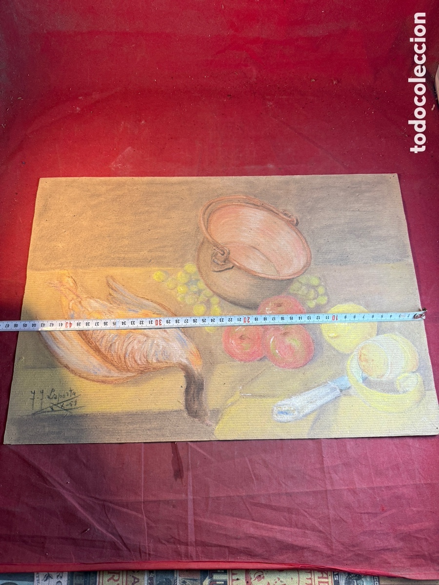 Otros objetos de arte: BODEG&Oacute;N FIRMADO LAPORTA 1959 - Foto 5