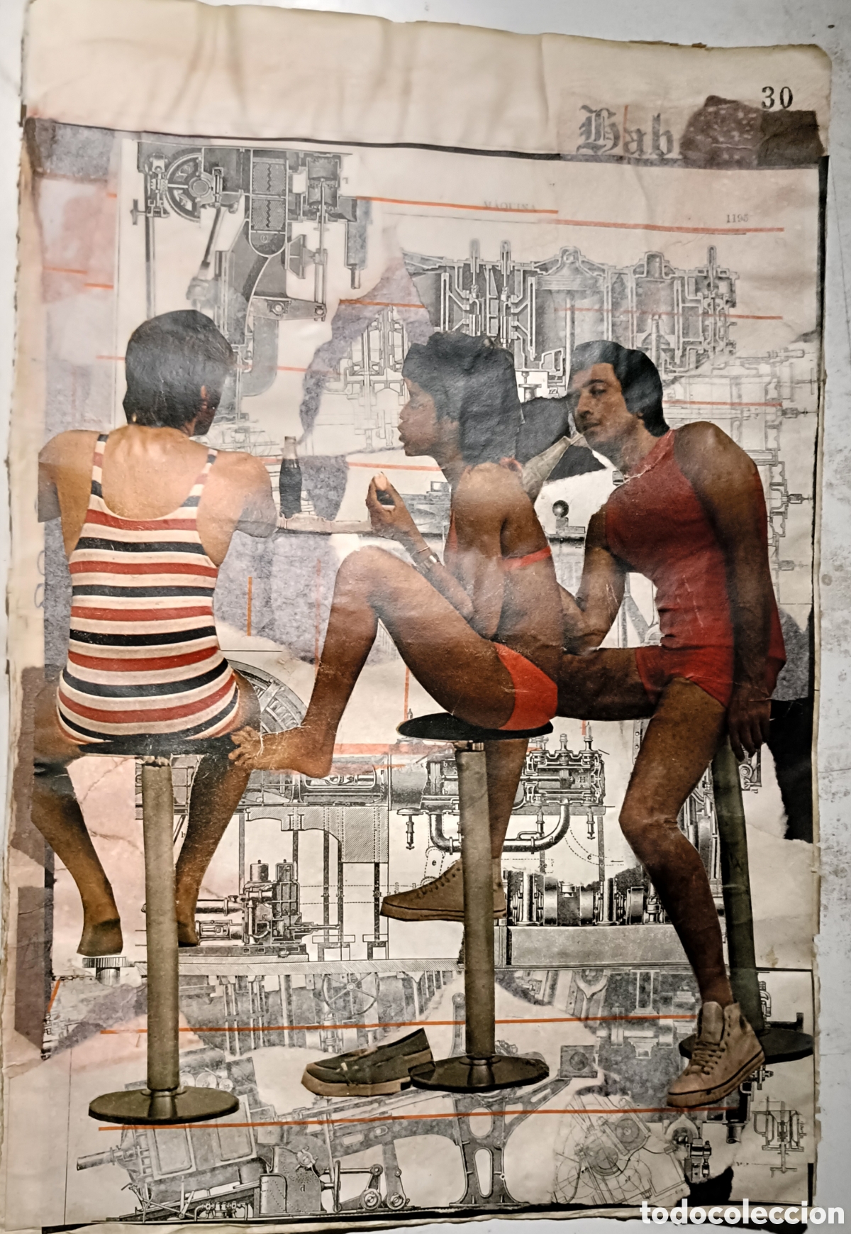 Otros objetos de arte: Collage sobre papel directo del artista - Foto 1