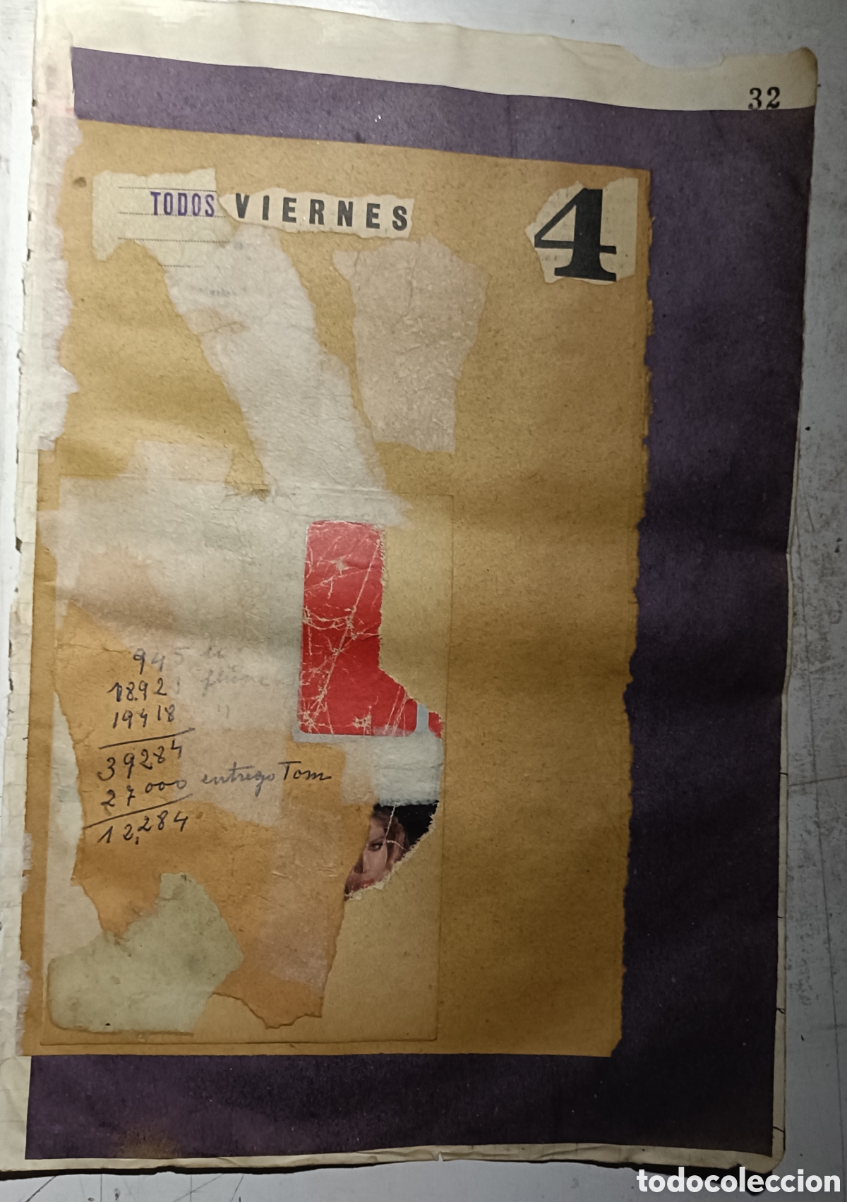 Otros objetos de arte: Collage sobre papel directo del artista - Foto 1