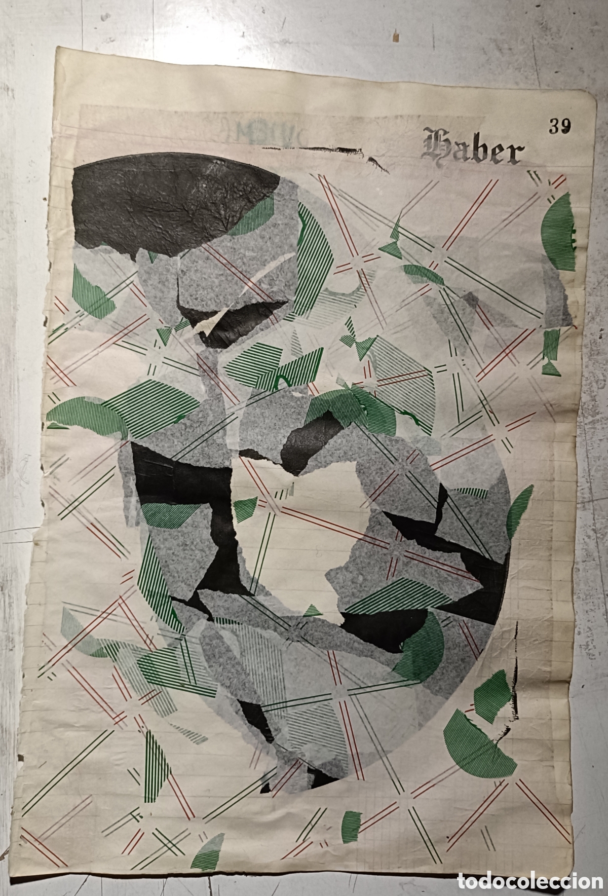 Otros objetos de arte: Collage sobre papel directo del artista - Foto 1