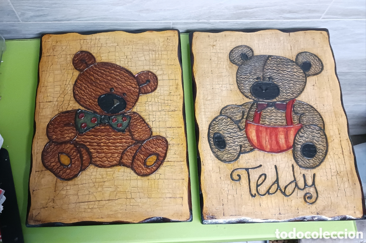Otros objetos de arte: Cuadros Teddy de madera - Foto 2