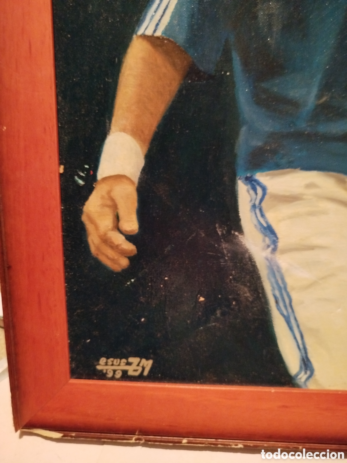 Otros objetos de arte: Cuadro - pelota vasca - retro - Foto 2