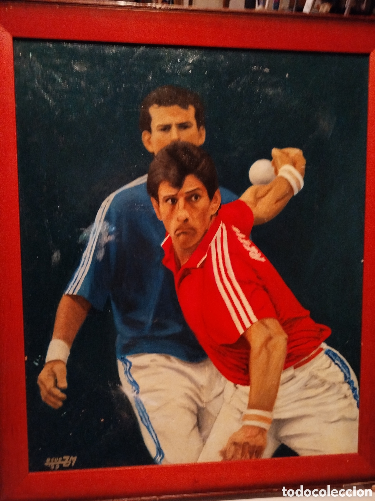 Otros objetos de arte: Cuadro - pelota vasca - retro - Foto 1