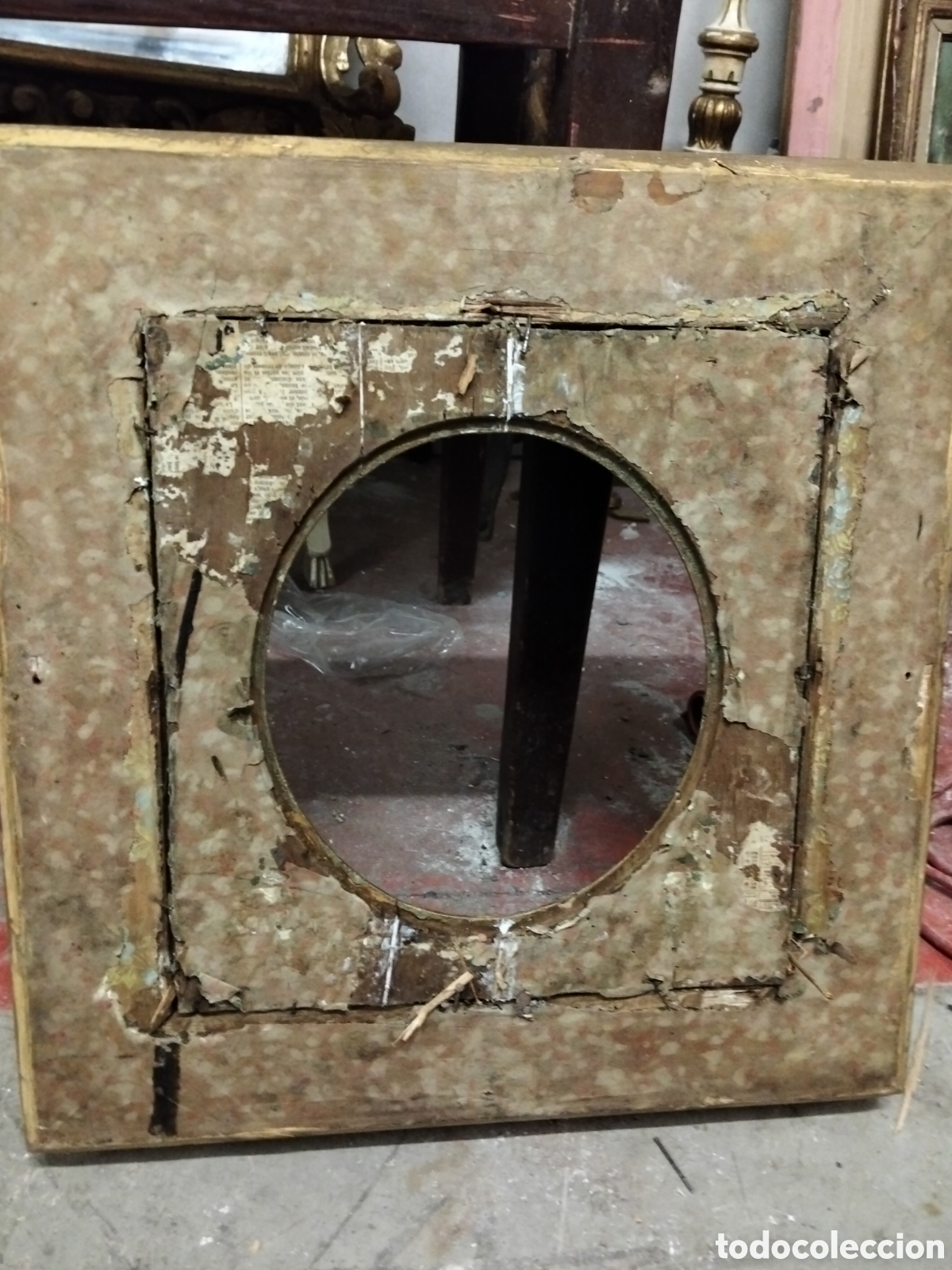 Otros objetos de arte: Marco antiguo en madera sxix - Foto 2