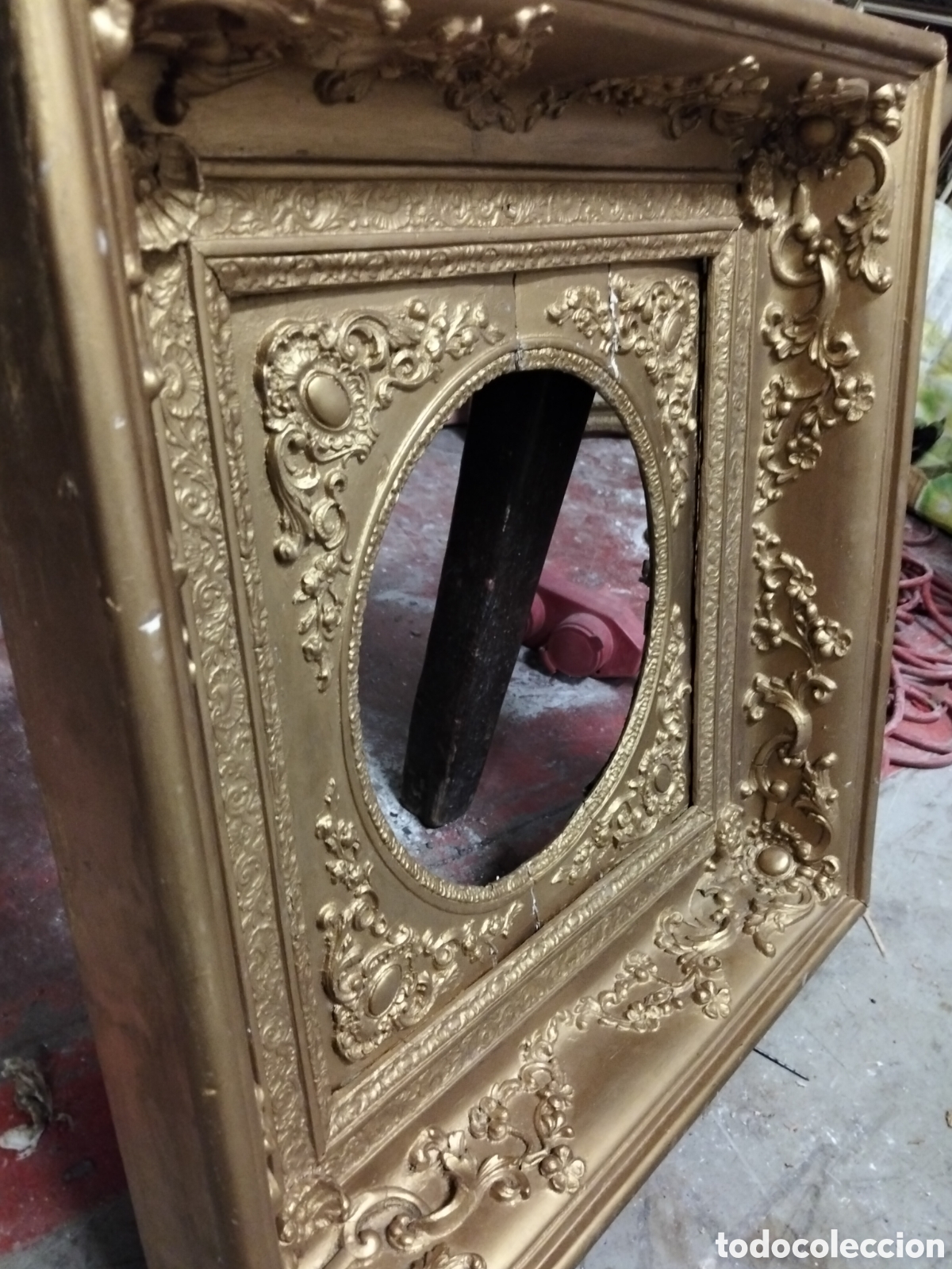 Otros objetos de arte: Marco antiguo en madera sxix - Foto 3