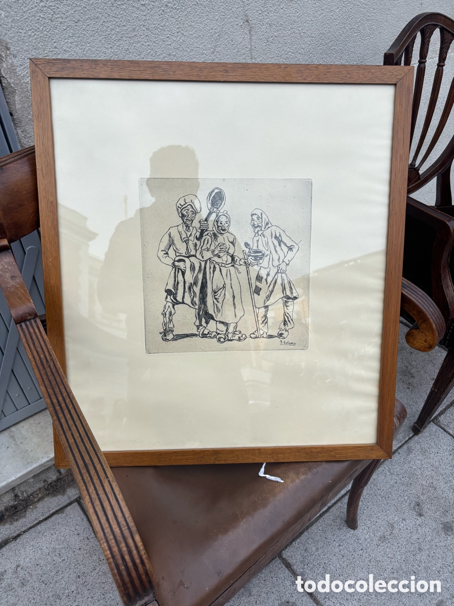 Otros objetos de arte: Dos Aguafuertes de Jos&eacute; Gutierrez Solana - Foto 1