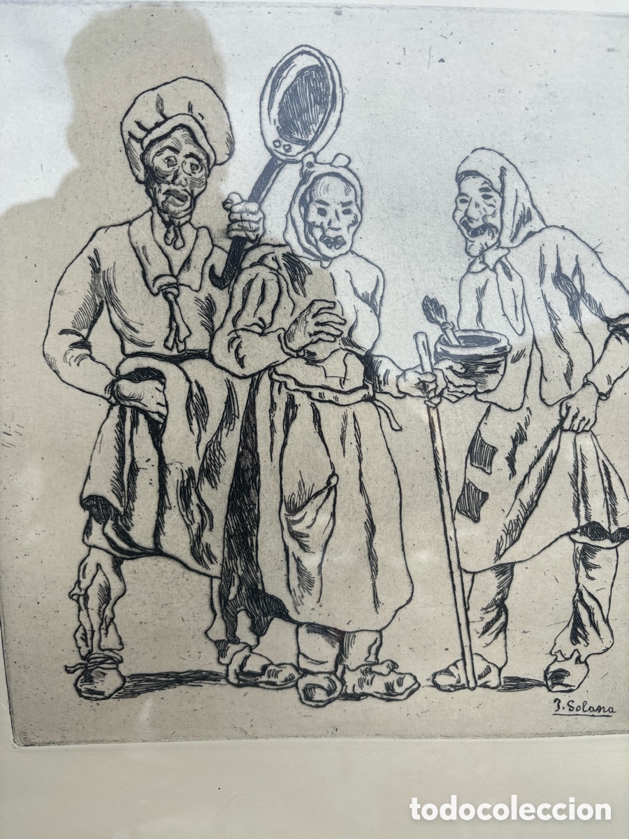 Otros objetos de arte: Dos Aguafuertes de Jos&eacute; Gutierrez Solana - Foto 2