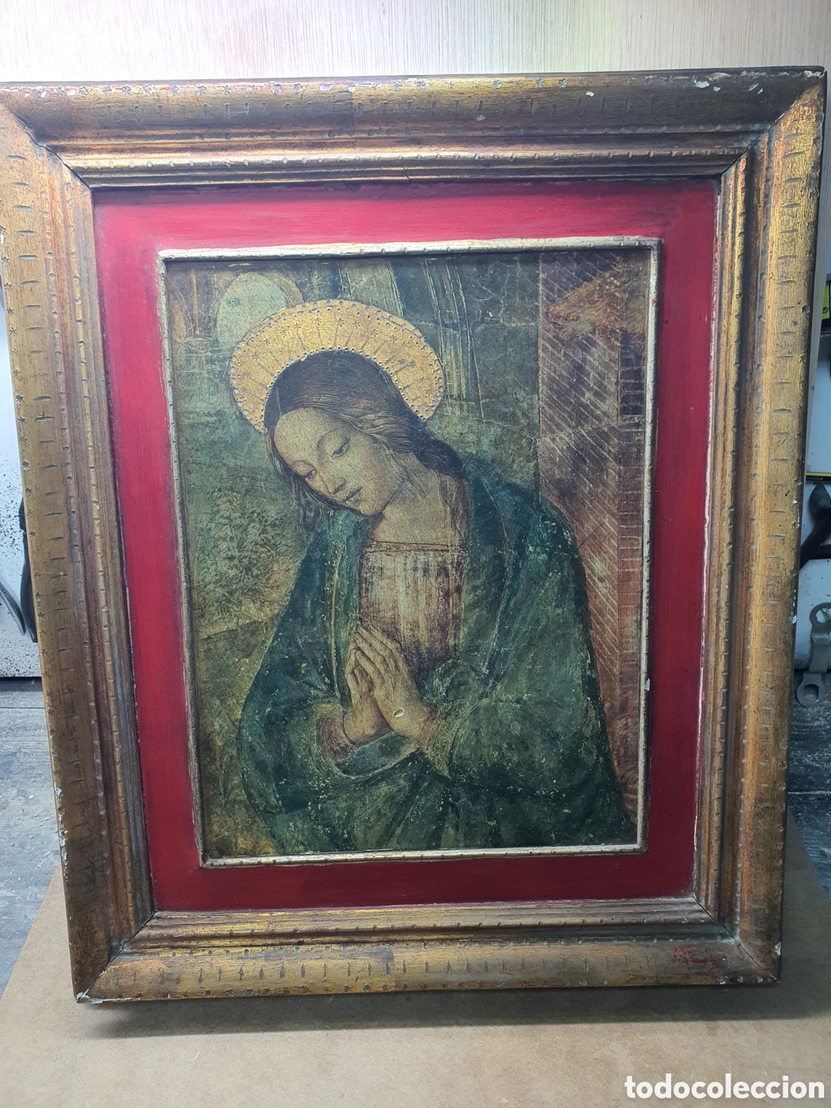 Otros objetos de arte: Cuadro religioso antiguo - Foto 1