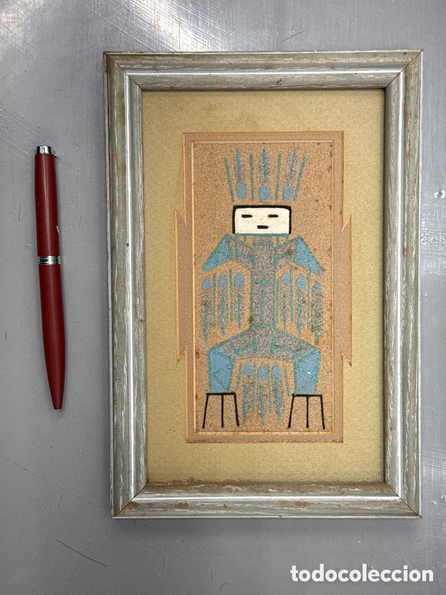 Otros objetos de arte: Pintura de arena. Navajo. - Foto 1