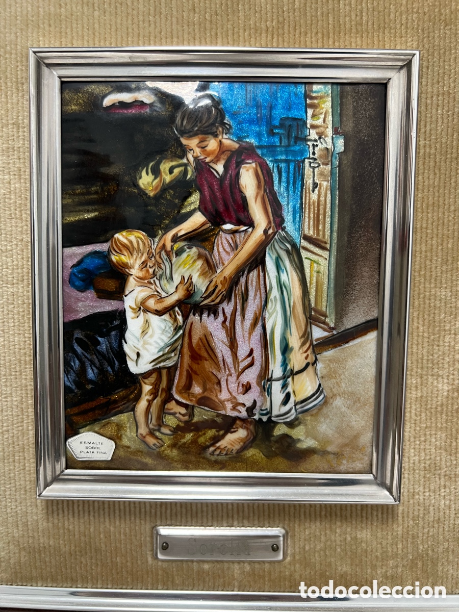Otros objetos de arte: Cuadro en Esmalte de Joaqu&iacute;n Sorolla - Foto 2