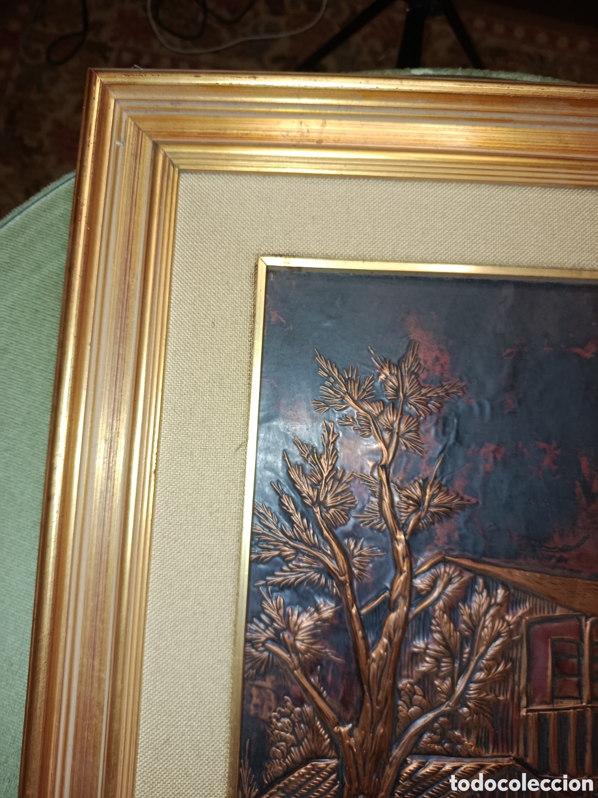 Otros objetos de arte: Cuadro antiguo con relieve firmado - Foto 3