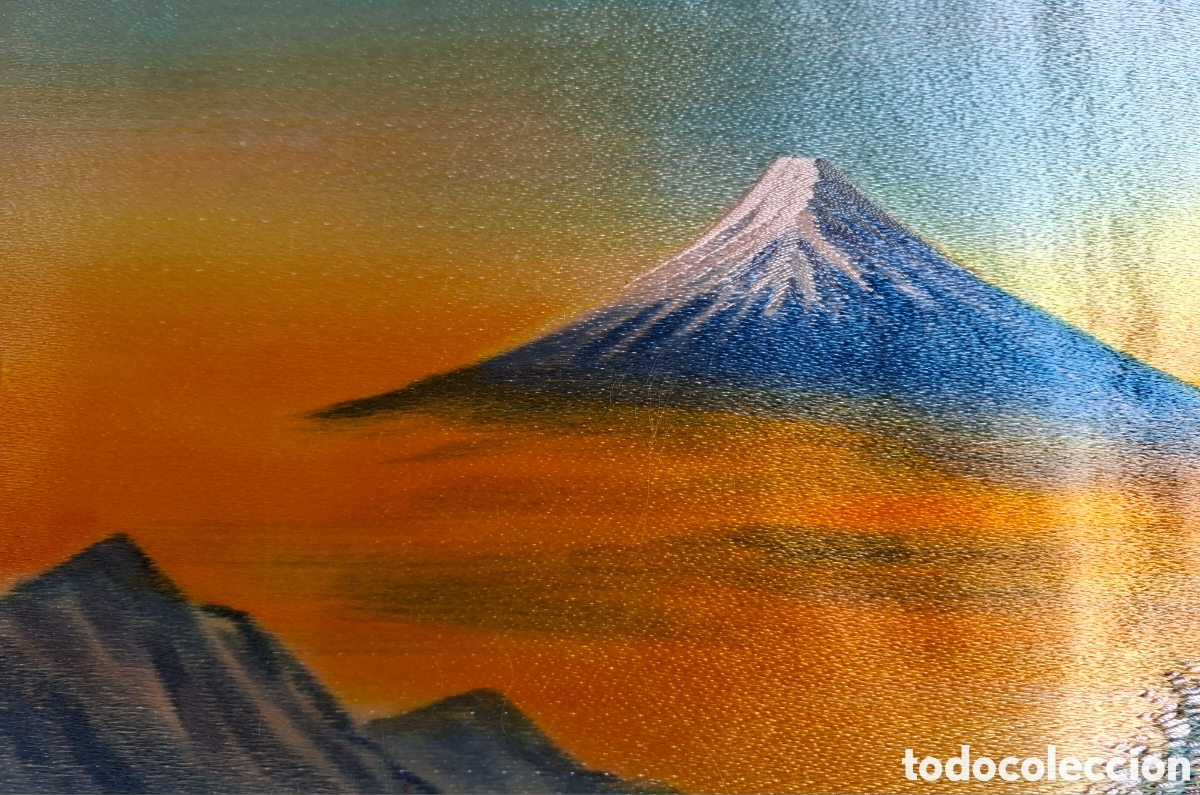 Otros objetos de arte: Cuadro japon&eacute;s bordado a mano en seda. (60&times;45cm) - Foto 4