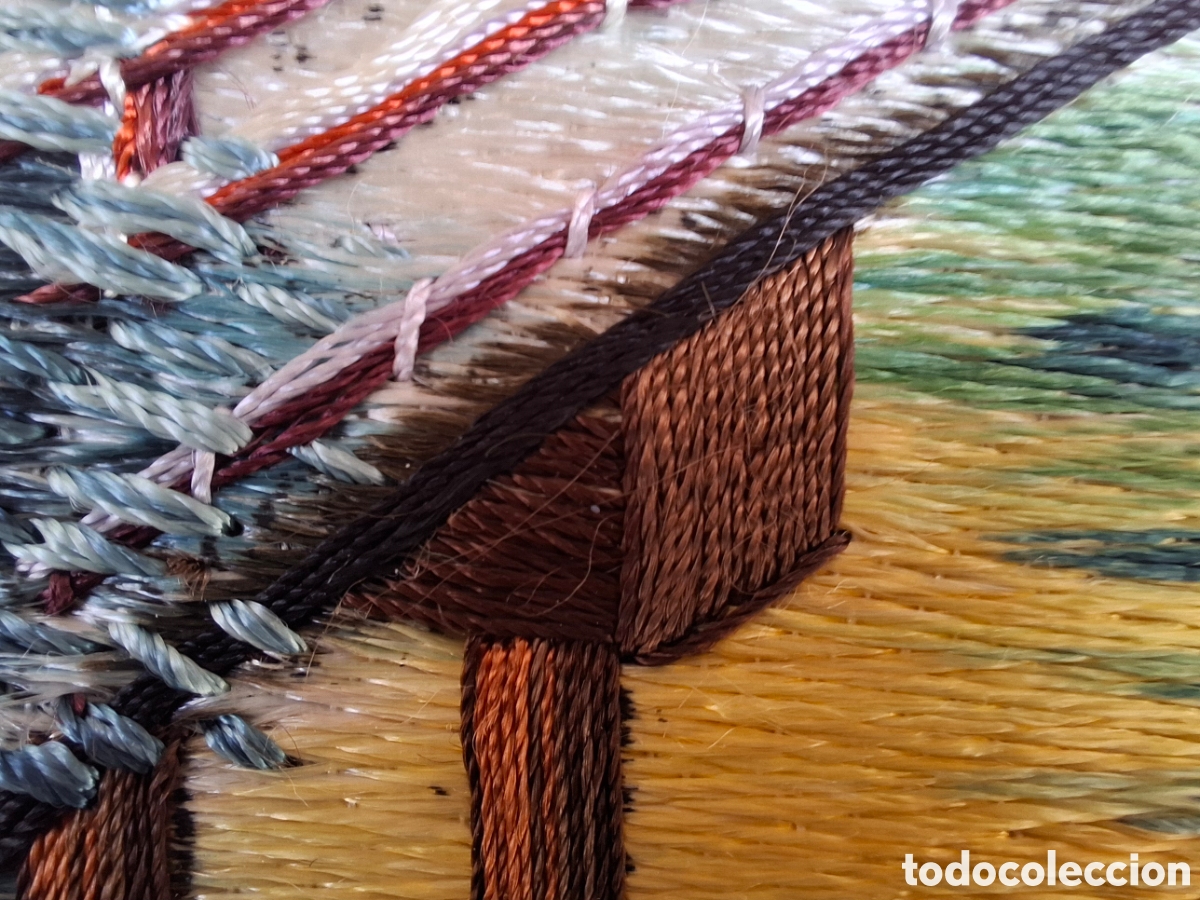 Otros objetos de arte: Cuadro japon&eacute;s bordado a mano en seda. (60&times;45cm) - Foto 9