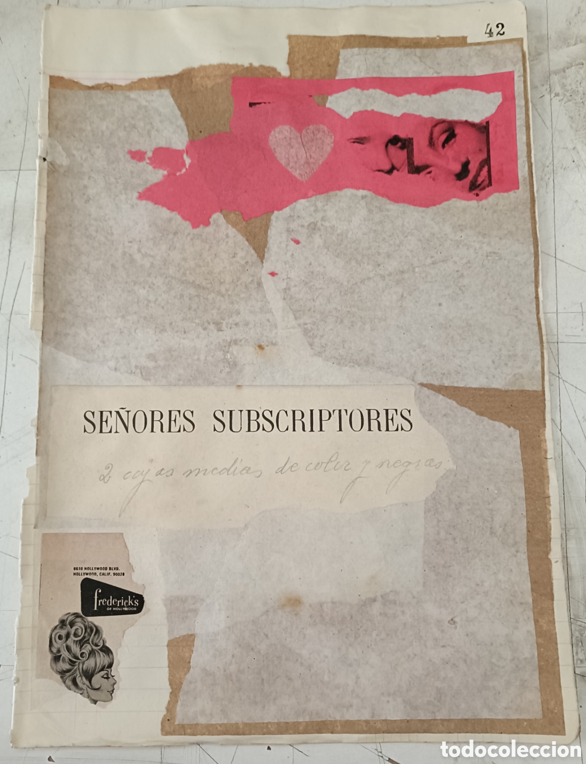 Otros objetos de arte: Collage sobre papel del artista - Foto 1