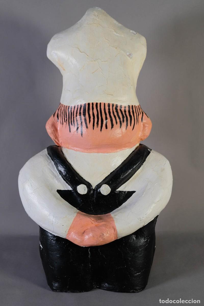Otros objetos de arte: FIGURA DE CHEF EN CART&Oacute;N PIEDRA - Foto 3