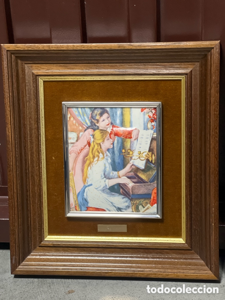 Otros objetos de arte: CUADROS REPRODUCCIONES RENOIR ESMALTE - Foto 2