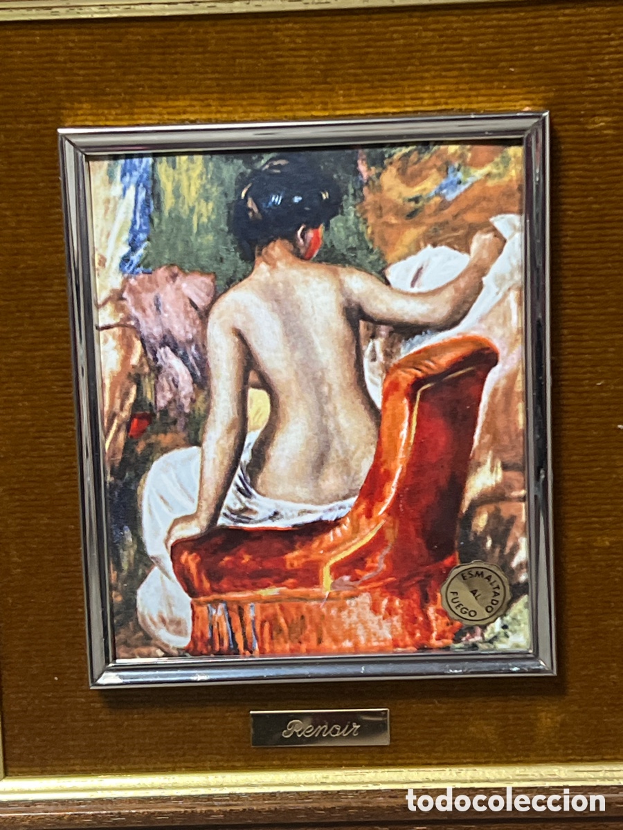 Otros objetos de arte: CUADROS REPRODUCCIONES RENOIR ESMALTE - Foto 4