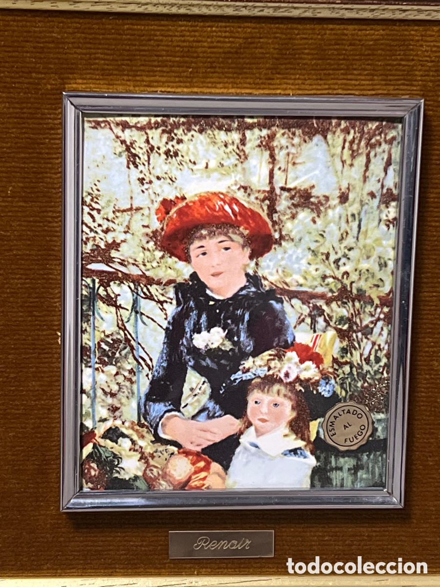 Otros objetos de arte: CUADROS REPRODUCCIONES RENOIR ESMALTE - Foto 5