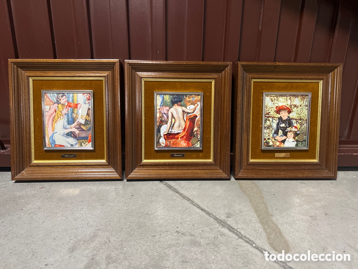 Otros objetos de arte: CUADROS REPRODUCCIONES RENOIR ESMALTE - Foto 1