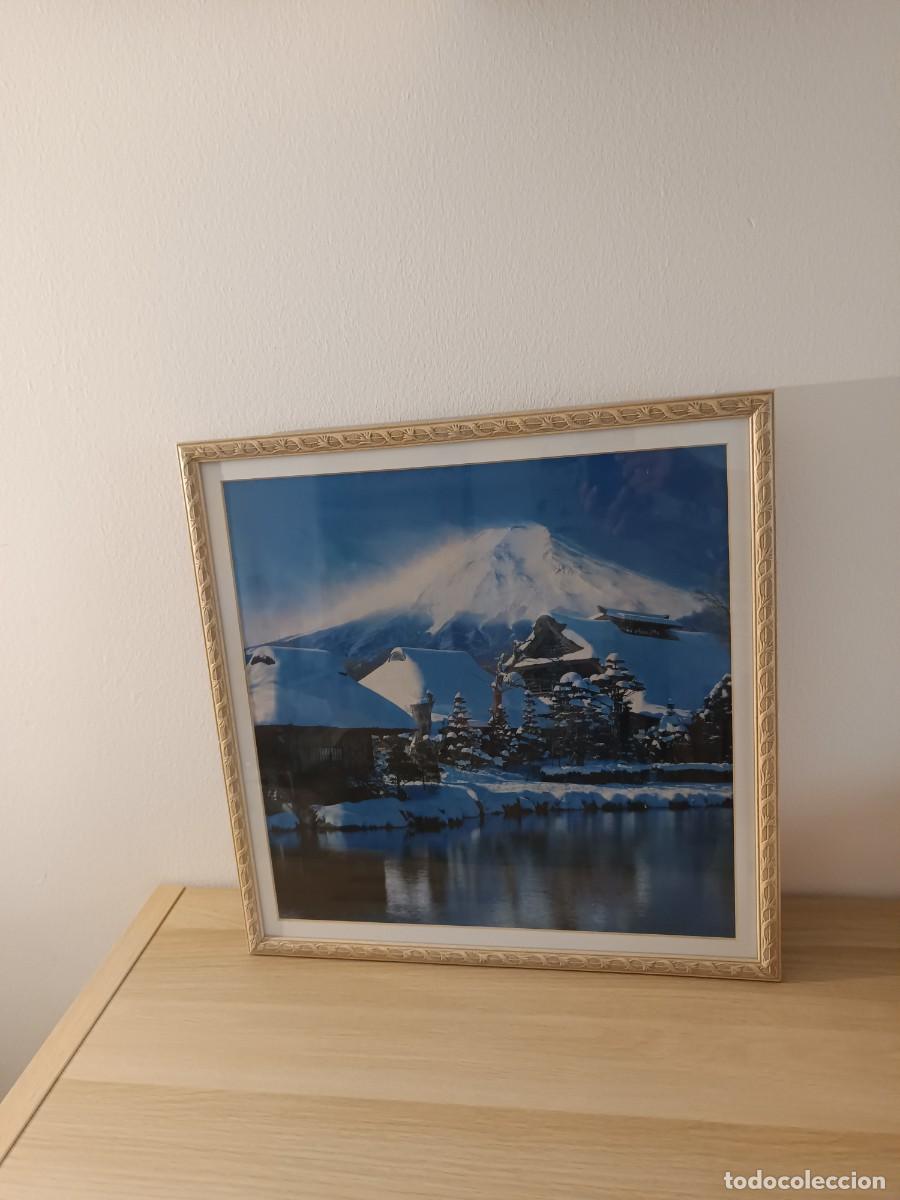Otros objetos de arte: Cuadro paisaje nieve - Foto 3