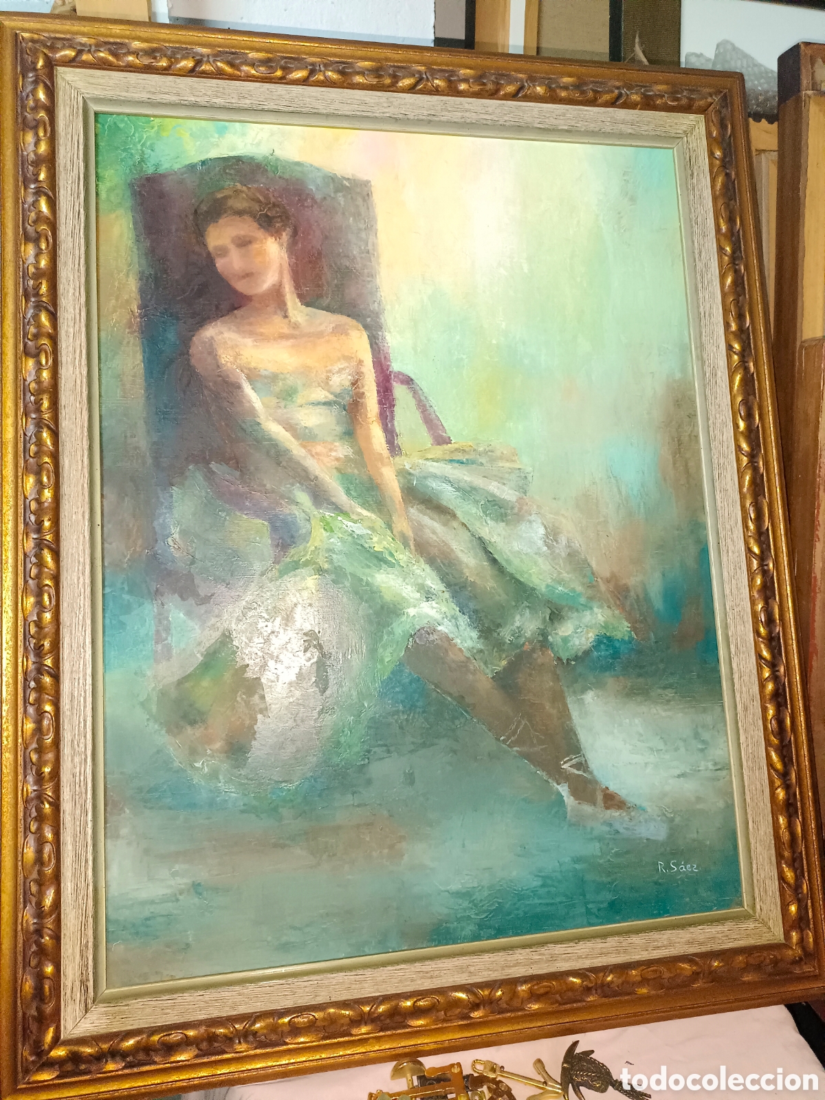 Otros objetos de arte: Cuadro oleo imprecionista. - Foto 1