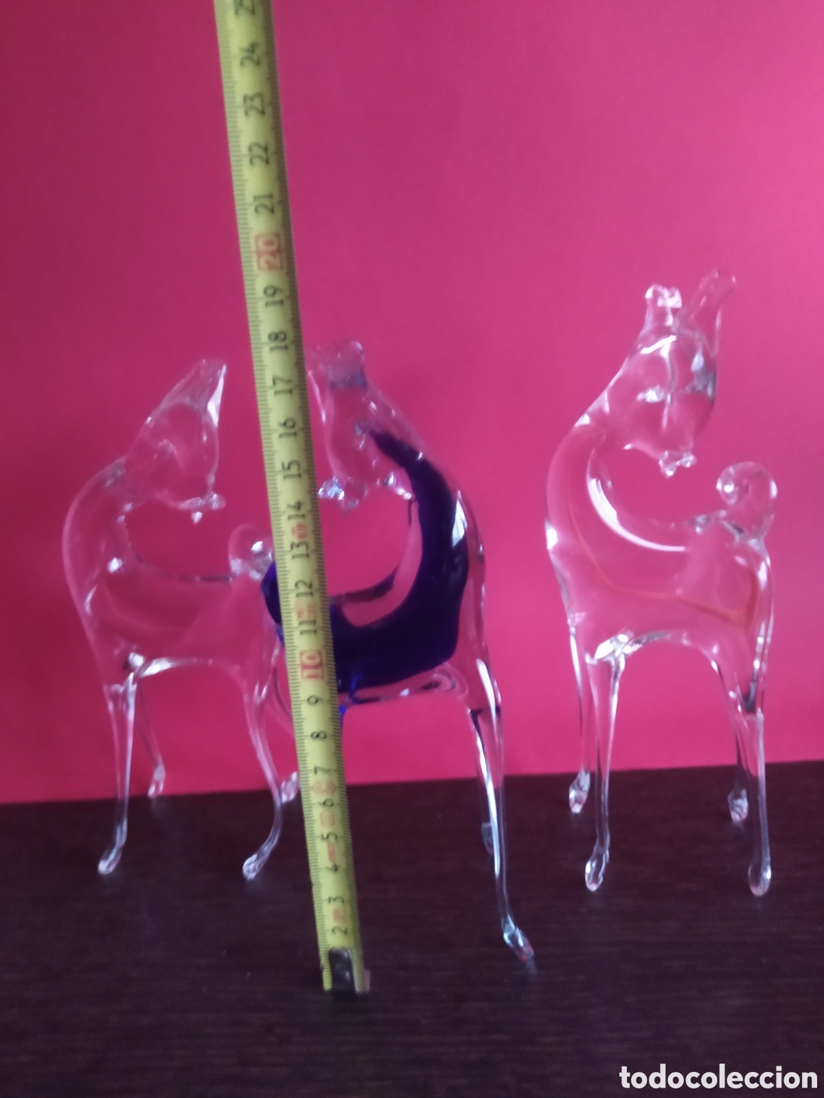Otros objetos de arte: Lote de tres figuras de cristal de Murano - Foto 4