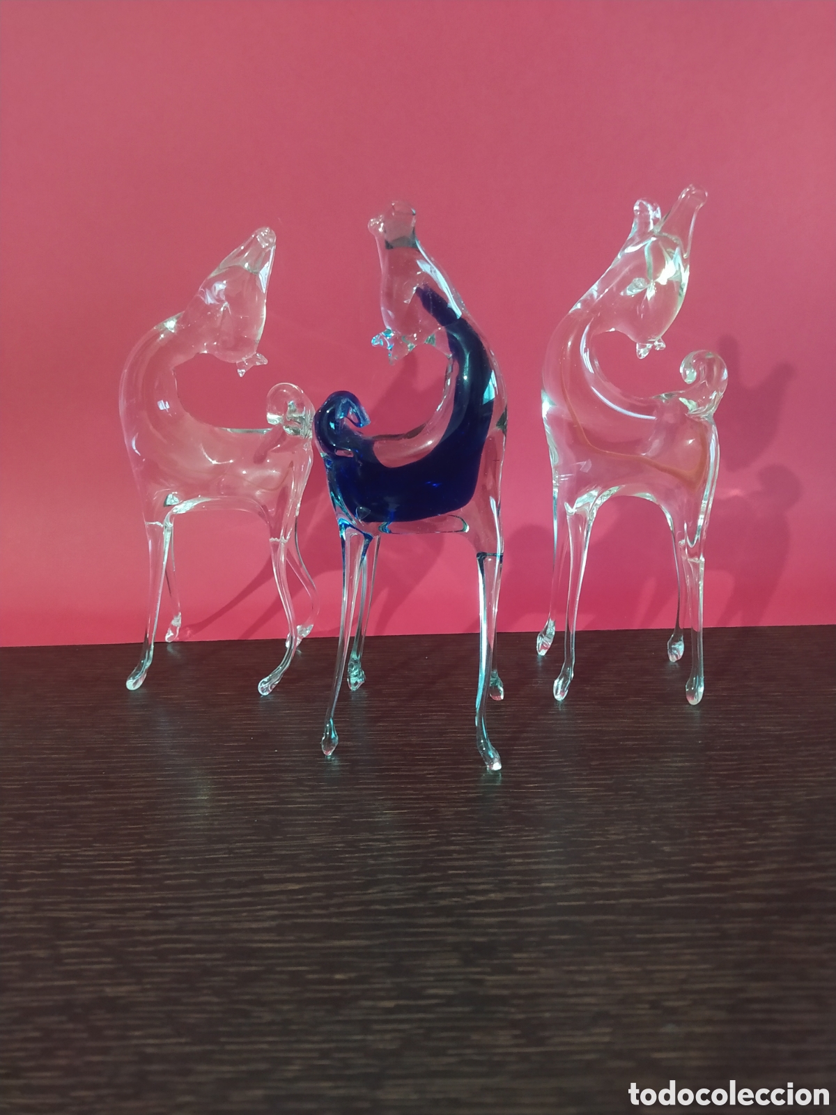 Otros objetos de arte: Lote de tres figuras de cristal de Murano - Foto 1